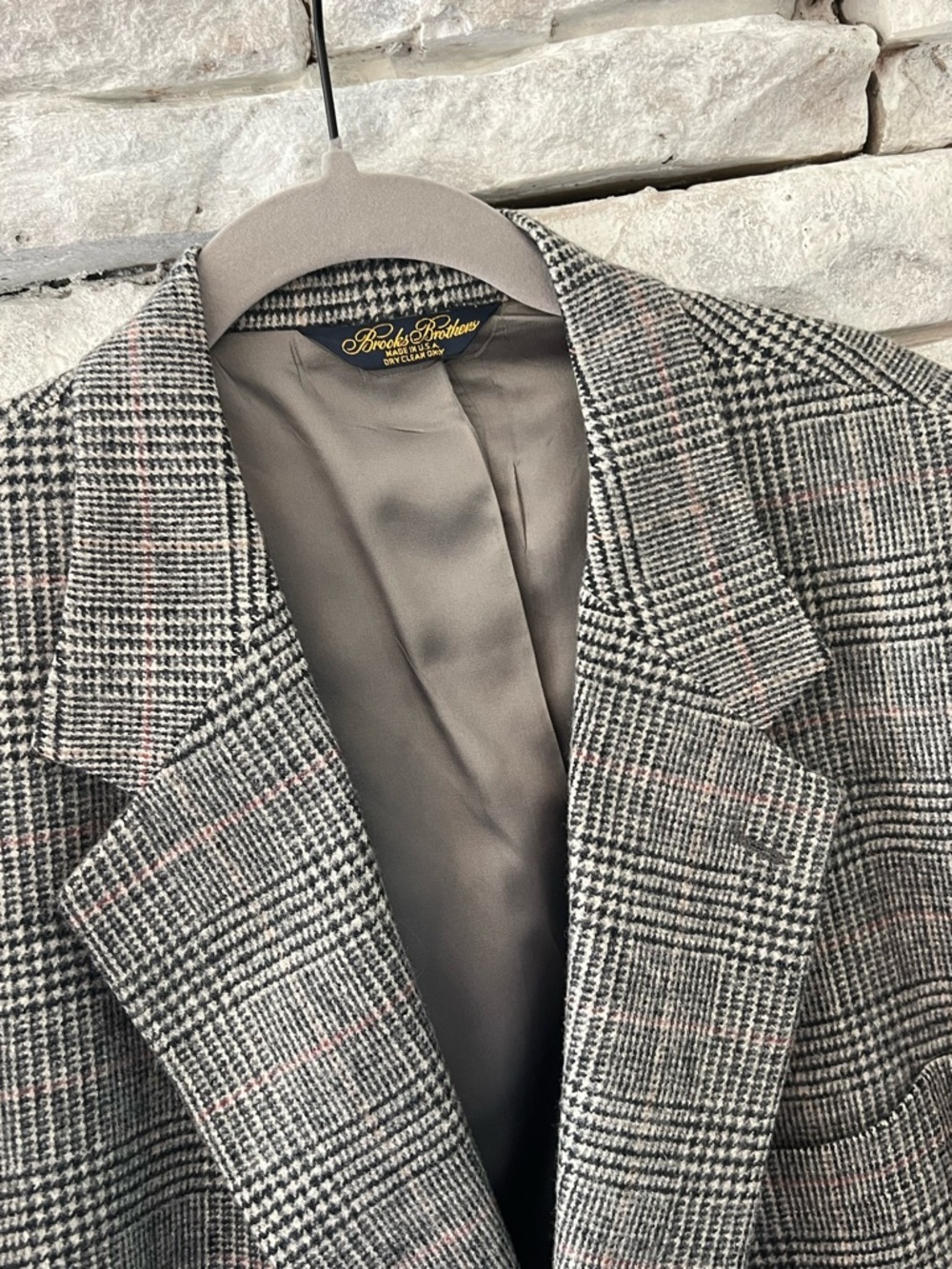 Brooks Brothers Gray Glen Plaid Sport Coat 46L - Picture 4 of 15
